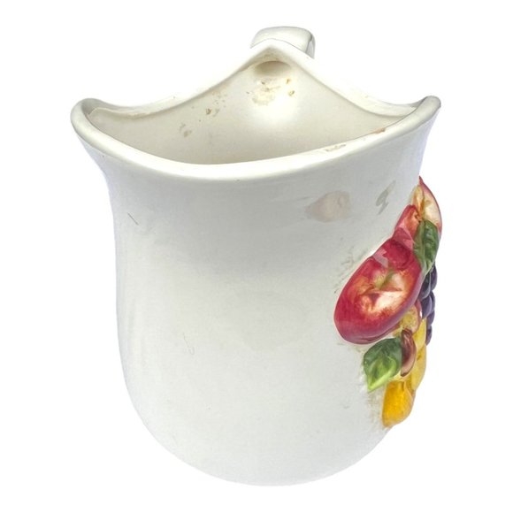 KMC Harvest Pattern Decorative Ceramic Pitcher Creamer Vintage Serveware 5.75" - Picture 3 of 6